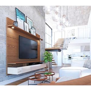 Painel Para Tv Home Suspenso Ambiente Decore 2.2 Freijó Off White - Imcal