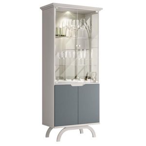 Cristaleira Vicenza Off White Cinza - New Ceval