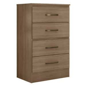 Cômoda Lite 4 Gavetas Carvalho Oak - Móveis Leão