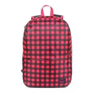 Mochila De Costas Antifurto Container Xadrez Dermiwil Rosa