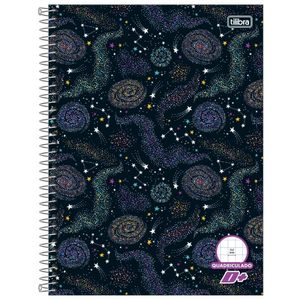 Caderno Espiral Capa Dura Universitário Quadriculado 7x7mm D+ 96f Tilibra Estampa 1