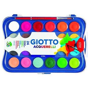 Aquarela Em Pastilha Acquarelli 24 Cores Giotto