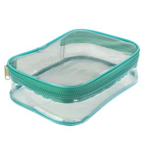 Estojo Baú Transparente Grande Dac Verde