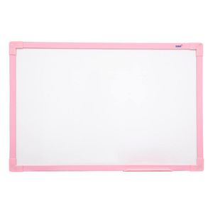 Quadro Branco Moldura Mdf 80 X 60cm Stalo Rosa