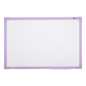 Quadro Branco Moldura Mdf 60 X 40cm Stalo Lilás