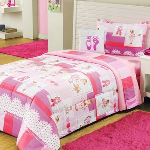 Edredom Estampado Infantil Kids Solteiro 01 Peça - Balet