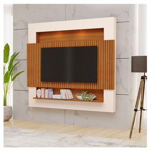 Painel Para Tv Ambiente Riviera Ripado 2.1 Freijó Off White - Luapa