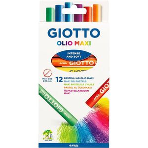 Giz Pastel Oleoso Olio Maxi 12 Cores Pastel Giotto