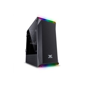 Gabinete Gamer Vinik Vx Gaming Borealis Com Janela Acrilica Com Dobradica Preto Frontal Rgb