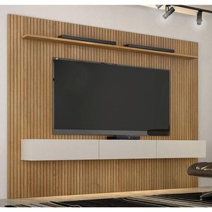 Home Suspenso Frisado Ambiente Curitiba 2240 Com Nicho Cinamomo Off White - Valdemóveis