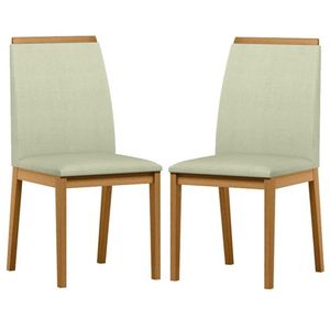 Cadeira Para Mesa De Jantar Fernanda Kit 2 Peças Ype Linho Palha - New Ceval