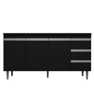Balcão De Pia Andréia 160 Cm Preto - Ajl