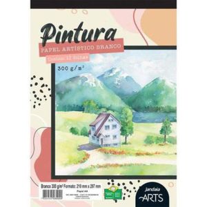 Bloco Papel Artístico Branco A4 300g - Jandaia