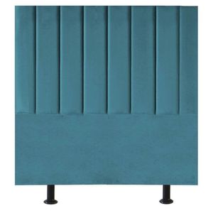 Cabeceira De Cama Solteiro Box 100 Cm Karla Suede azul Turquesa