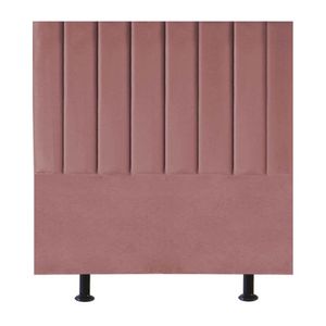 Cabeceira Estofada Cama Box Solteiro 90 Cm Karla Veludo rosê