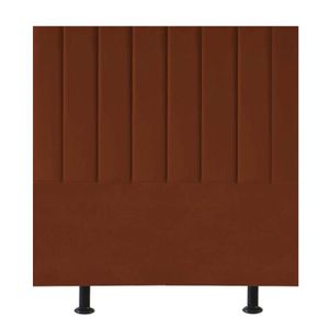 Cabeceira Estofada Cama Box Casal 140 Cm Karla Veludo terracota