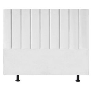 Cabeceira Estofada Cama Casal Queen Size 160 Cm Karla Suede branco