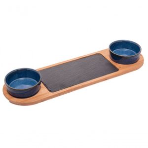Conjunto 2 Petisqueiras Com Bandeja 12x40x4 Cm - Lyor