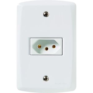 Conjunto 4x2 Com 1 Tomada 2p+t 20 A 250 V Tramontina Lux2 Branco