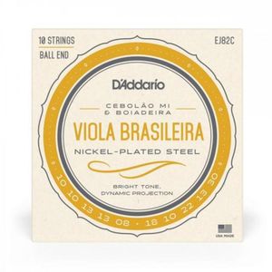 Encordoamento Para Viola D Addario Ej82c Nickel Plated Steel .010