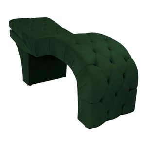 Maca Estética Estofada Reclinável Ergonômica Veludo Ludmilla Verde