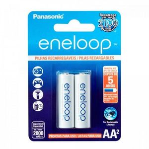Pilha Recarregável 1,2v Aa 2000mah Eneloop (c-2 Pilhas) Panasonic - Car - 2