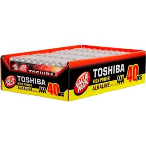 Pilha Alcalina Aaa 1,5v Lr03gcp (c-40 Pilhas) Toshiba