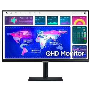 Monitor QHD 27" Samsung Hdmi Display Port Usb Usb-c 90w Ethernet Preto LS27A600UULXZD