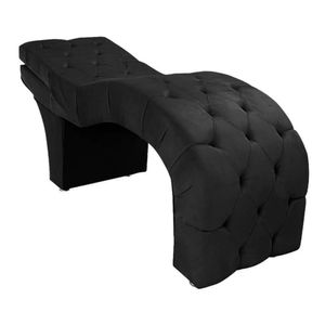 Maca Estética Estofada Reclinável Ergonômica Suede Marilia Preto
