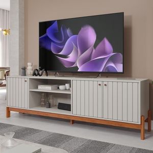 Rack Para Tv Até 70 Polegadas 3 Portas Mdf Off White Cinamomo Holanda