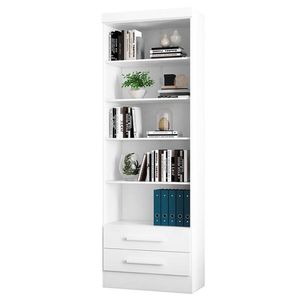 Estante Para Livros 2 Gavetas 3420 Branco - Qmovi