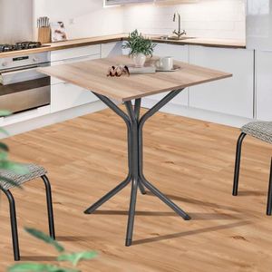 Mesa Ciplafe 0,68m Preto E Carvalho