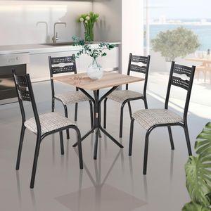 Mesa Ciplafe 0,68m Preto E Carvalho
