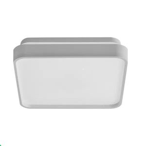 Plafon Round Led Quadrado Sobrepor Acrílico Liso Branco 18w 6500k Branco