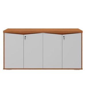 Balcão Para Escritório Com Chave 148cm Corp A06 Freijó/branco - Mpozenato