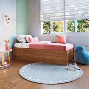 Cama Com Baú Solteiro Nogal Istambul Art In Móveis