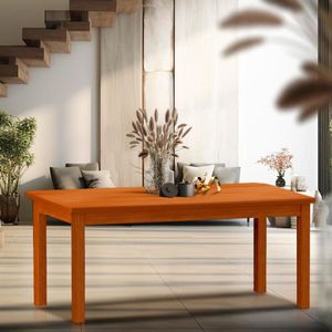 Mesa Madeira Maciça 200 X 88 Cm Marrom Serene Jm Móveis
