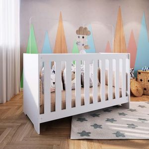 Berço Americano 3 Em 1 Aconchego 74cm X 133cm Branco Oberon Completa Móveis
