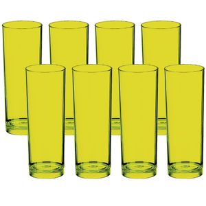Kit De Copos 8 Copos Grandes Jogo Long Drink 330ml Boccati Cor:verde