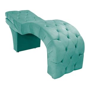 Maca Estética Estofada Reclinável Ergonômica Suede Maraísa Cor:azul Tiffany