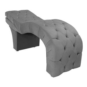 Maca Estética Estofada Reclinável Ergonômica Veludo Sabrina Cor:cinza