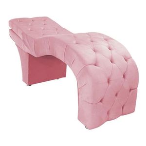 Maca Estética Estofada Reclinável Ergonômica Veludo Sabrina Cor:rosê