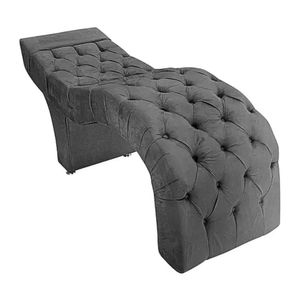 Maca Estofada Estética Cílios Salão Spa Suede Kelly Cor:cinza