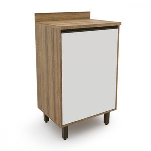 Balcão De Cozinha Confort Cinamomo Com Off White Batrol Cinamomo Com Off White