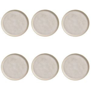Conjunto De Pratos Rasos 06 Peças Linhas Latte Porto Brasil