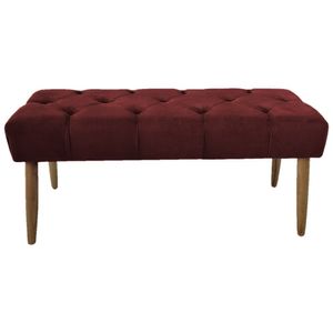 Banco Estofado Jade 120xcm Suede Vinho - Majú Decor