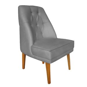 Cadeira Bela Para Sala Escritório Quarto Suede Cinza - Majú Decor