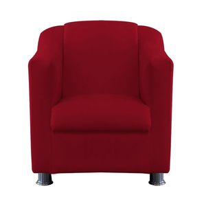 Mini Sofá Poltrona Infantil Tilinha Suede Vermelho - Majú Interiores