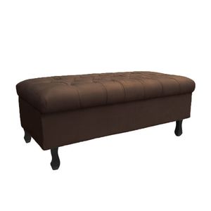 Recamier Puff Bau Bia 120x Suede Marrom - Majú Decor