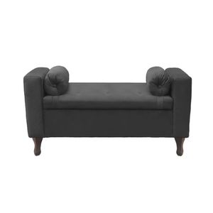 Recamier Bau Rico 140x Suede Grafite - Majú Decor